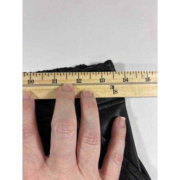Spanx Faux Leather Joggers Black Medium Elastic Waist Pockets - Picture 7 of 16